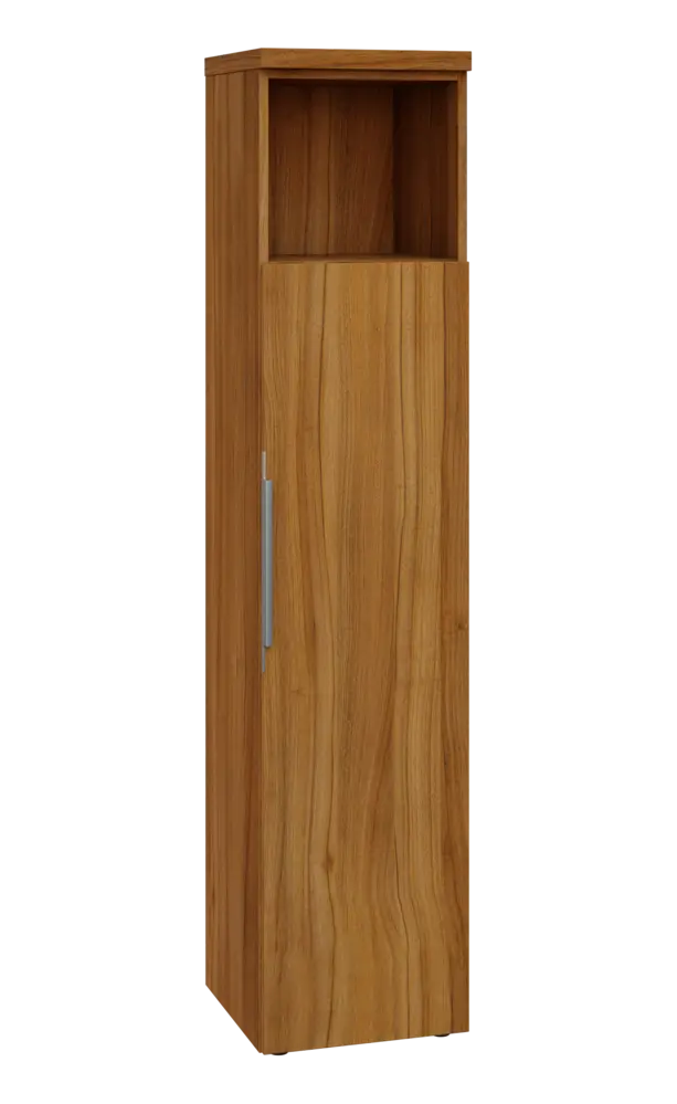 SIN 5 - 4DN kancelářská skříň, 1-dveřová/nika, pravá, 1820x400x400, ořech světlý